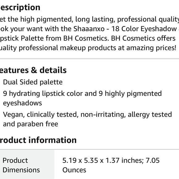 New unused Bh cosmetics Shaaanxo 18 pc lipstick & eyeshadow palette - Picture 2 of 9